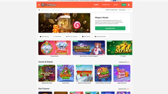 schermata principale Leovegas casinò con free spins schermata principale Leovegas casinò con free spins