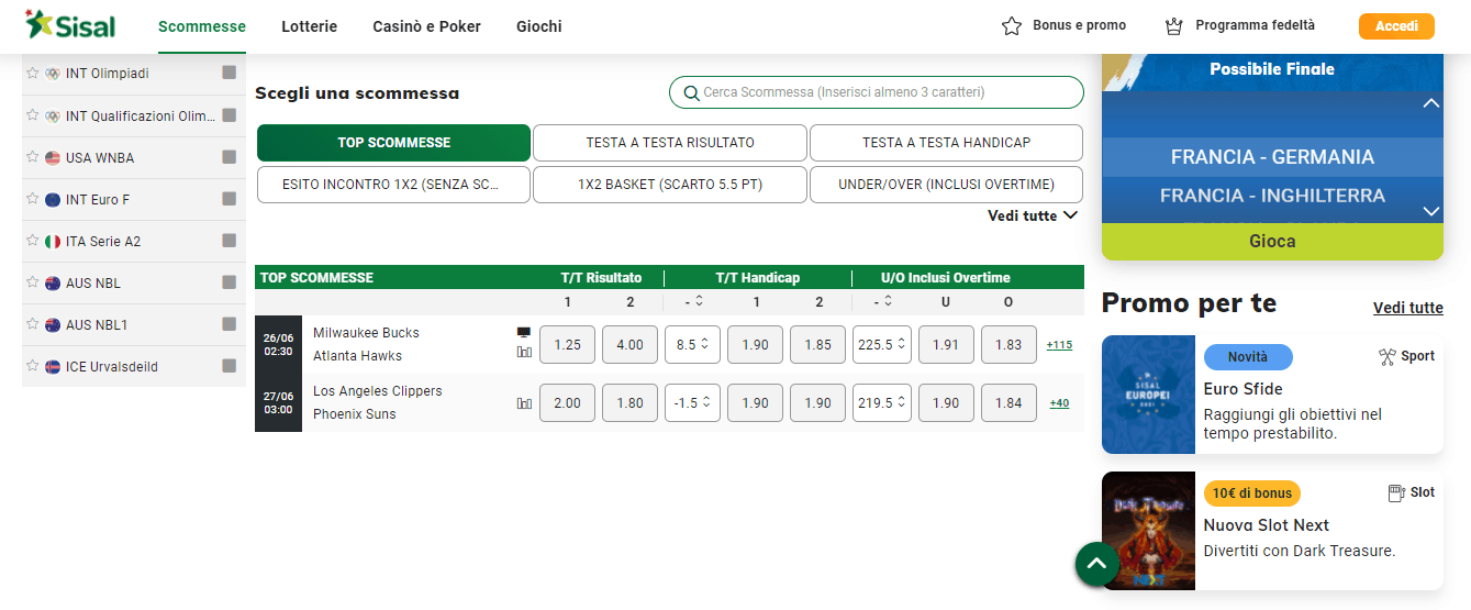 nba streaming sisal
