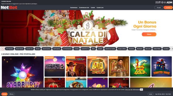 home page casinò online Netbet