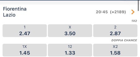 Quote winhub Serie A quote winhub