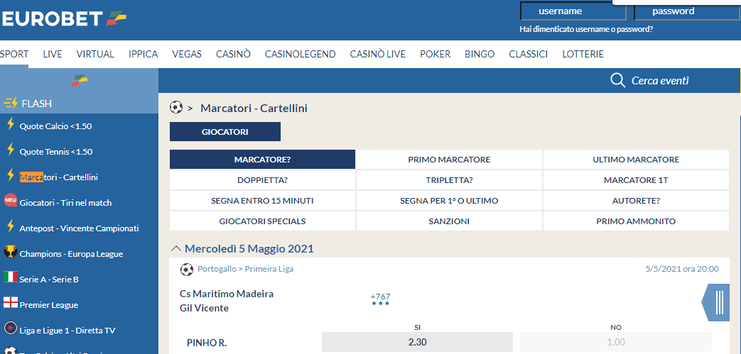 eurobet marcatori eurobet marcatori