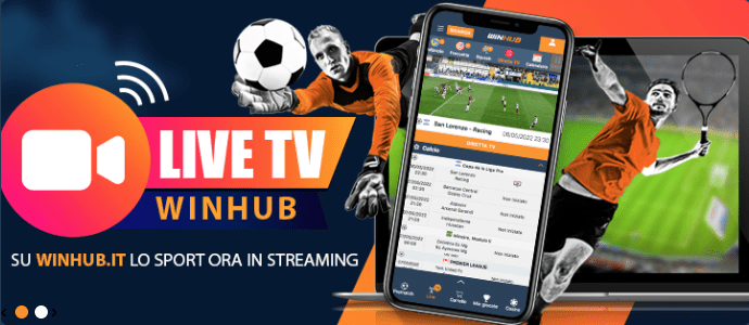 Winhub sezione live streaming streaming winhub